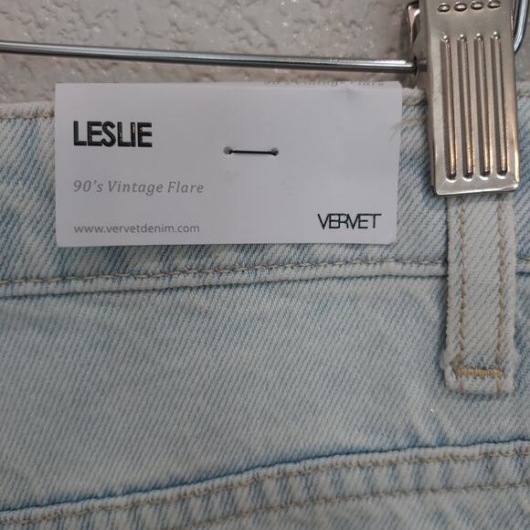 NEW Vervet Light Wash 90's Vintage Flare Jeans Size 28 - Picture 11 of 13